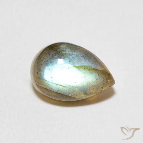 Labradorite Multicolore naturale da 2.61 ct, Forma a pera, Traslucido