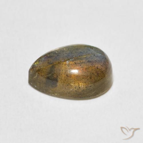 Labradorite Multicolore naturale da 2.61 ct, Forma a pera, Traslucido