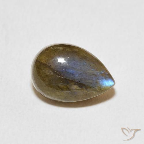 Labradorite Multicolore naturale da 2.73 ct, Forma a pera, Traslucido