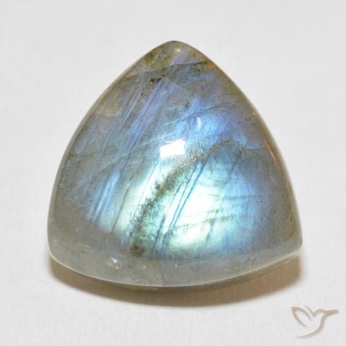 19.83ct Naturale Multicolore Labradorite, Taglio trillion, Traslucido