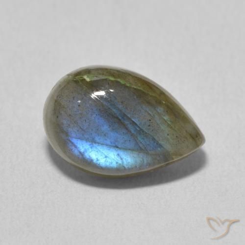 Labradorite Multicolore naturale da 3.89 ct, Forma a pera, Traslucido