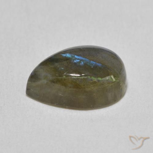 Labradorite Multicolore naturale da 3.89 ct, Forma a pera, Traslucido