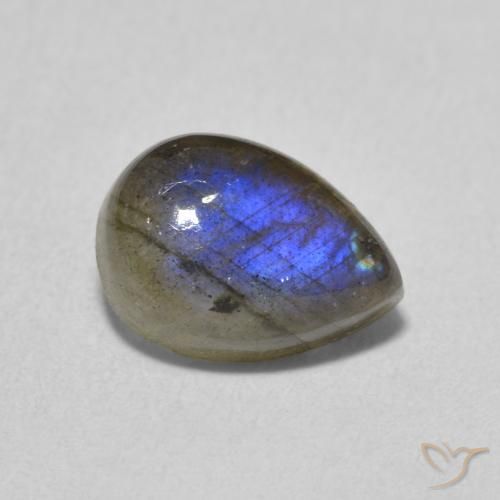 Labradorite Multicolore naturale da 2.57 ct, Forma a pera, Traslucido