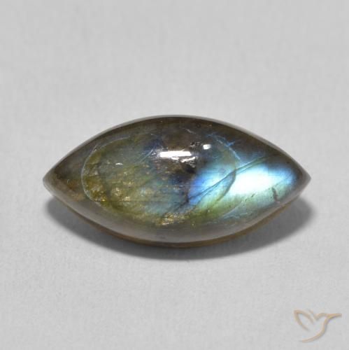 Labradorite Multicolore naturale da 5.88 ct, Taglio marquise, Traslucido