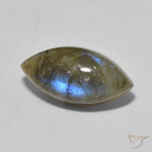 Labradorite Multicolore naturale da 5.02 ct, Taglio marquise, Traslucido