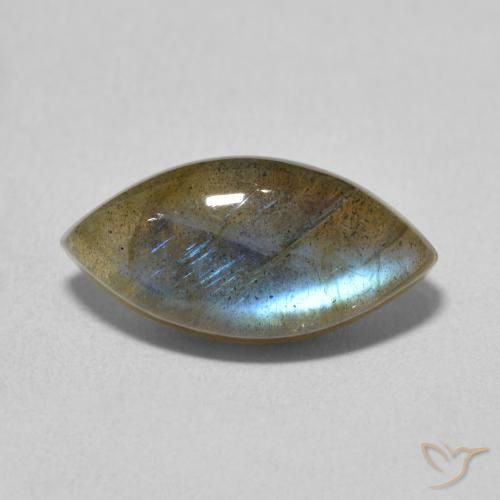 4.70ct Naturale Multicolore Labradorite, Taglio marquise, Traslucido