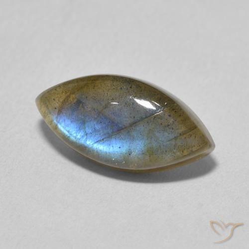 Labradorite Multicolore naturale da 4.70 ct, Taglio marquise, Traslucido
