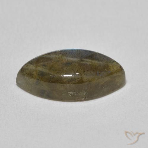 Labradorite Multicolore naturale da 4.70 ct, Taglio marquise, Traslucido