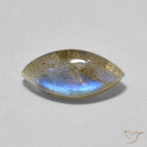 3.14ct Naturale Multicolore Labradorite, Taglio marquise, Traslucido