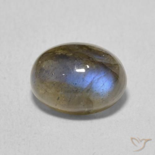 1.72ct Naturale Multicolore Labradorite, Ovale, Traslucido