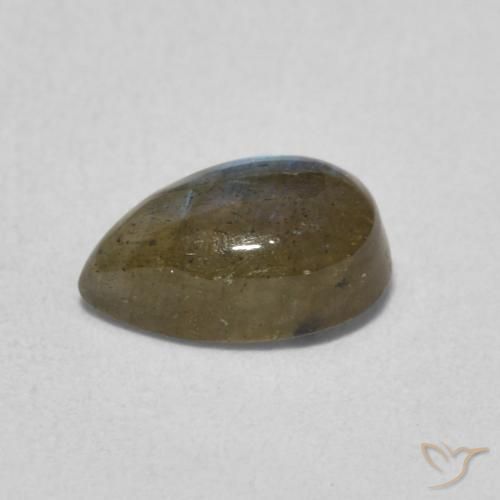 Labradorite Multicolore naturale da 1.04 ct, Forma a pera, Traslucido