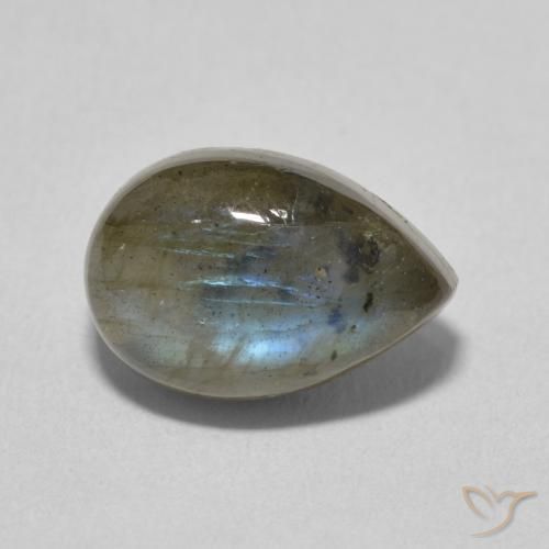 Labradorite Multicolore naturale da 4.26 ct, Forma a pera, Traslucido