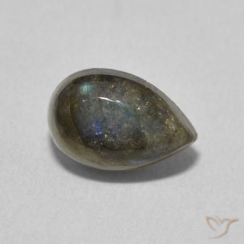 Labradorite Multicolore naturale da 1.68 ct, Forma a pera, Traslucido