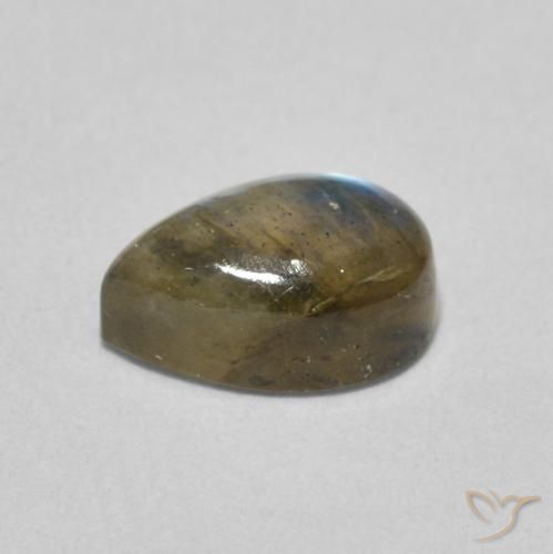 Labradorite Multicolore naturale da 1.69 ct, Forma a pera, Traslucido