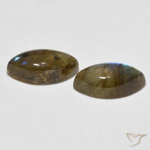 Gemme di Labradorite Multicolore naturale da 4.77 ct, Taglio marquise, Traslucido