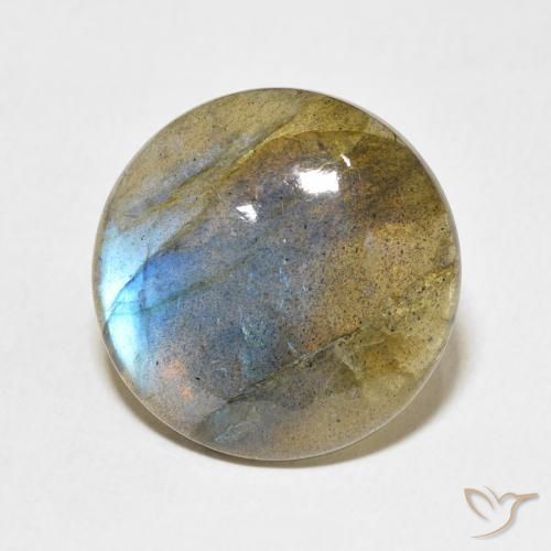 Labradorite Multicolore naturale da 15.68 ct, Rotondo, Traslucido