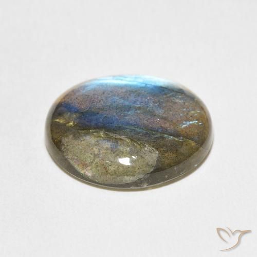 Labradorite Multicolore naturale da 15.68 ct, Rotondo, Traslucido