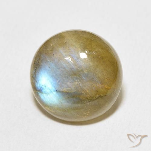 Labradorite Multicolore naturale da 9.57 ct, Rotondo, Traslucido