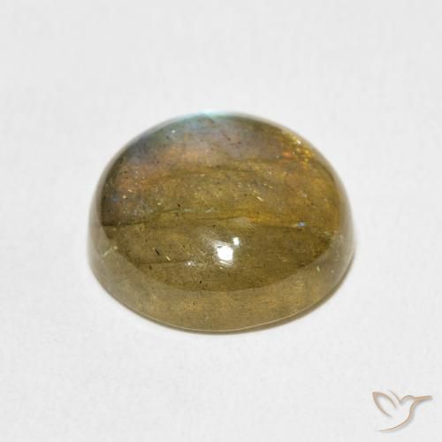 Labradorite Multicolore naturale da 9.57 ct, Rotondo, Traslucido