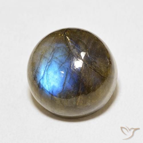 Labradorite Multicolore naturale da 13.51 ct, Rotondo, Traslucido