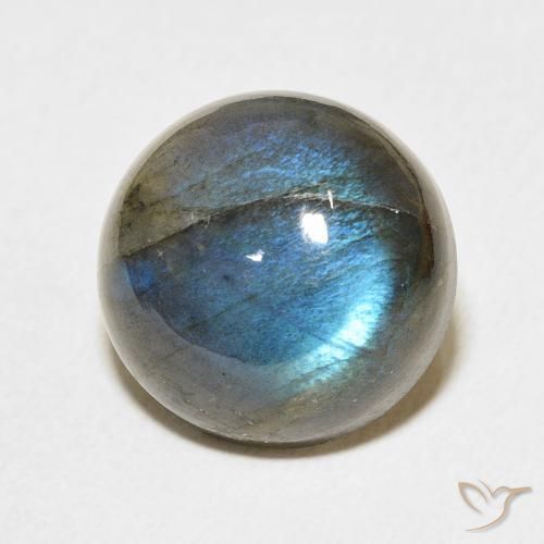 13.14ct Naturale Multicolore Labradorite, Rotondo, Traslucido
