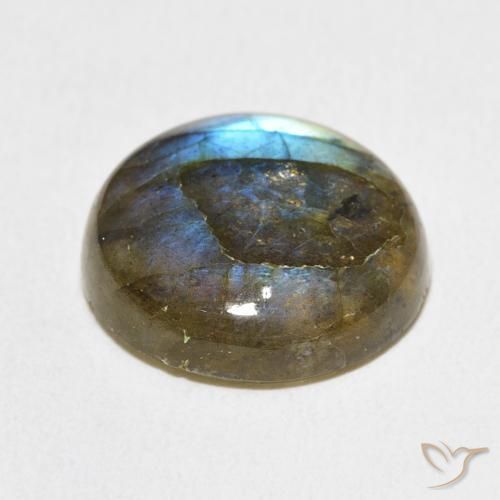 Labradorite Multicolore naturale da 12.33 ct, Rotondo, Traslucido