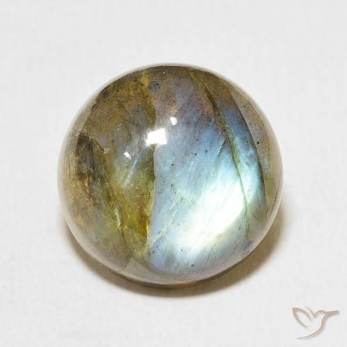 11.82ct Naturale Multicolore Labradorite, Rotondo, Traslucido