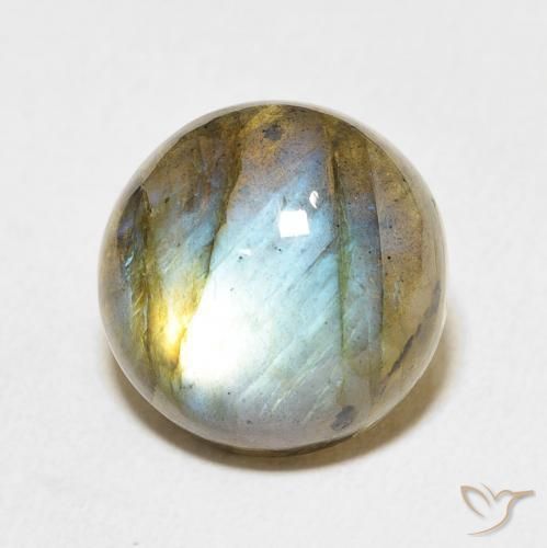 Labradorite Multicolore naturale da 11.82 ct, Rotondo, Traslucido