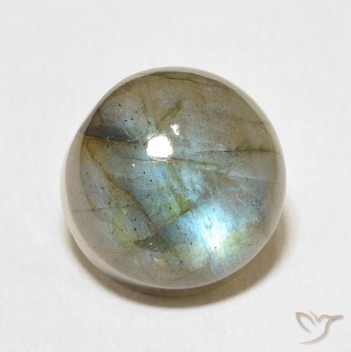 13.22ct Naturale Multicolore Labradorite, Rotondo, Traslucido
