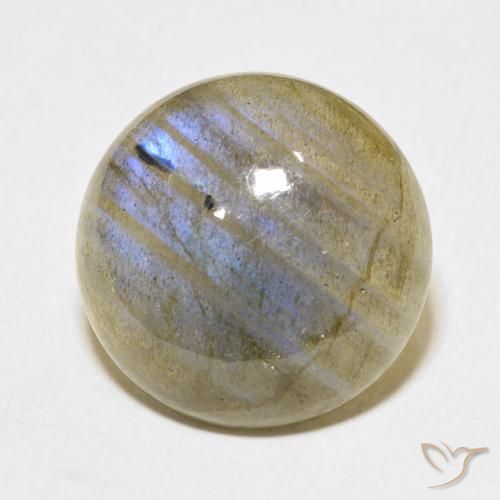 Labradorite Multicolore naturale da 19.23 ct, Rotondo, Traslucido