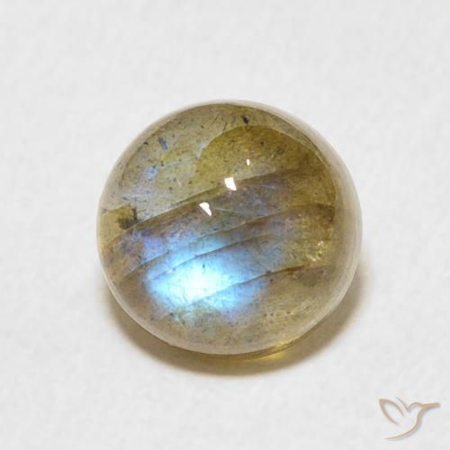 Labradorite Multicolore naturale da 2.54 ct, Rotondo, Traslucido