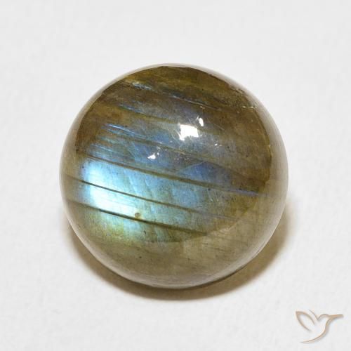 Labradorite Multicolore naturale da 9.29 ct, Rotondo, Traslucido