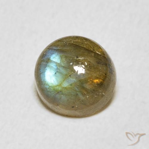 Labradorite Multicolore naturale da 1.77 ct, Rotondo, Traslucido