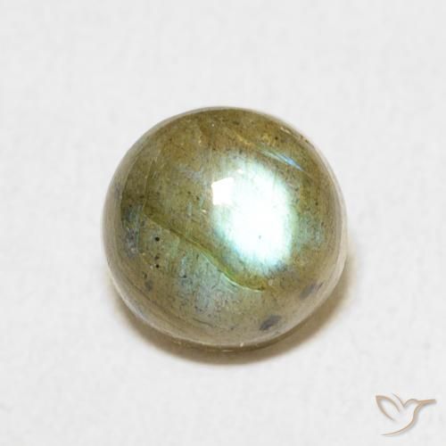 1.86ct Naturale Multicolore Labradorite, Rotondo, Traslucido