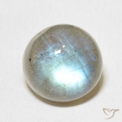 6.25ct Naturale Multicolore Labradorite, Rotondo, Traslucido