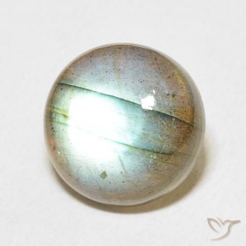 Labradorite Multicolore naturale da 8.34 ct, Rotondo, Traslucido