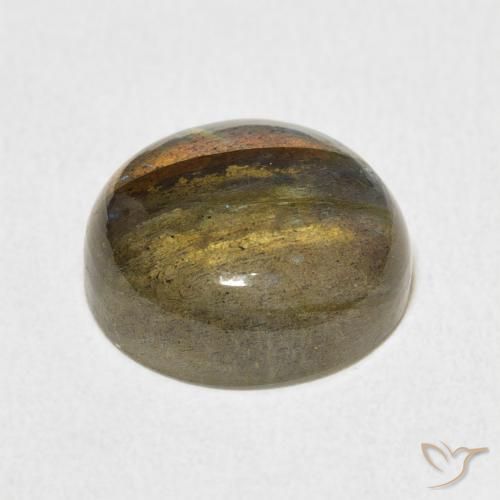 Labradorite Multicolore naturale da 8.34 ct, Rotondo, Traslucido