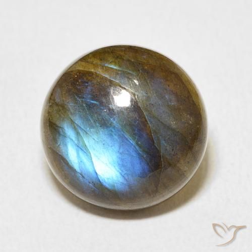 8.51ct Naturale Multicolore Labradorite, Rotondo, Traslucido