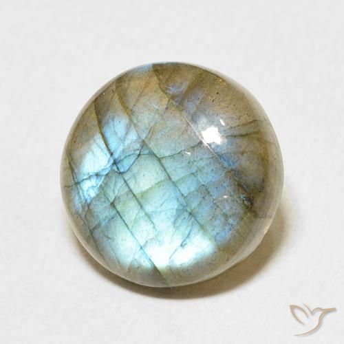 7.25ct Naturale Multicolore Labradorite, Rotondo, Traslucido