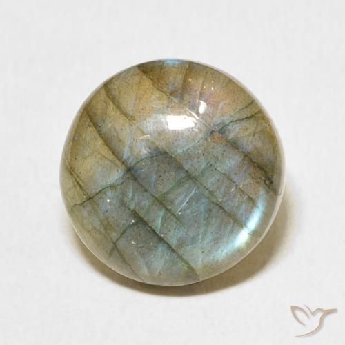 Labradorite Multicolore naturale da 7.25 ct, Rotondo, Traslucido