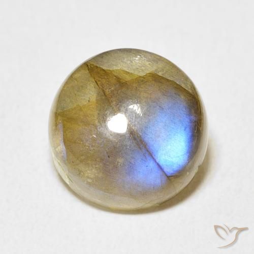 7.65ct Naturale Multicolore Labradorite, Rotondo, Traslucido