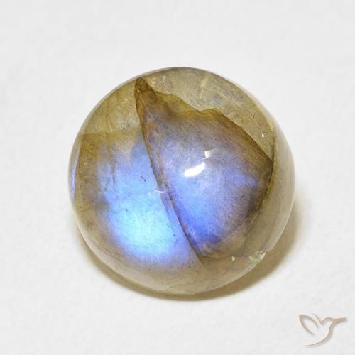 Labradorite Multicolore naturale da 7.65 ct, Rotondo, Traslucido
