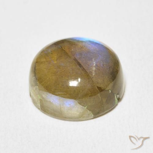 Labradorite Multicolore naturale da 7.65 ct, Rotondo, Traslucido