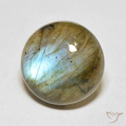 Labradorite Multicolore naturale da 9.47 ct, Rotondo, Traslucido