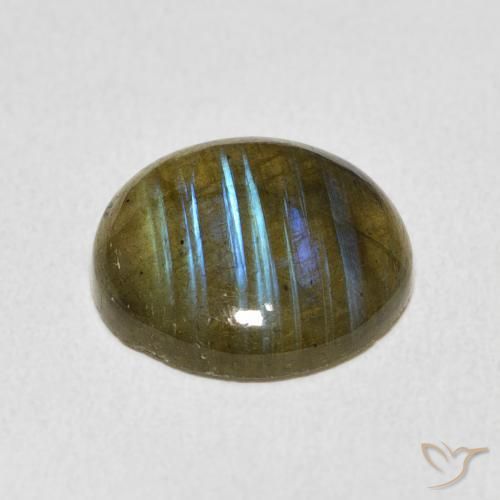 Labradorite Multicolore naturale da 7.10 ct, Rotondo, Traslucido