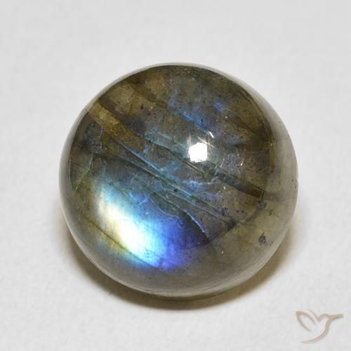 Labradorite Multicolore naturale da 12.91 ct, Rotondo, Traslucido