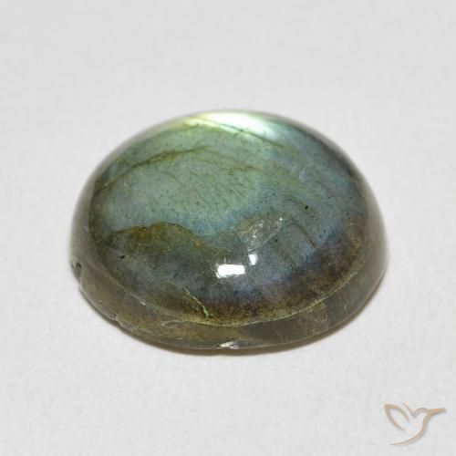 Labradorite Multicolore naturale da 12.54 ct, Rotondo, Traslucido