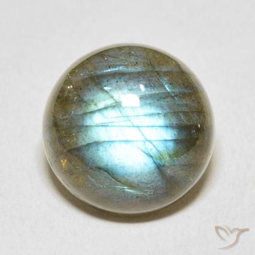 12.56ct Naturale Multicolore Labradorite, Rotondo, Traslucido