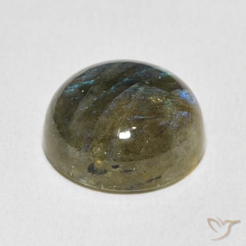 Labradorite Multicolore naturale da 12.56 ct, Rotondo, Traslucido