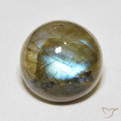 15.88ct Naturale Multicolore Labradorite, Rotondo, Traslucido